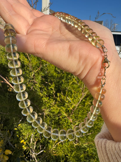 Juicy Lemon Quartz Beaded Necklace