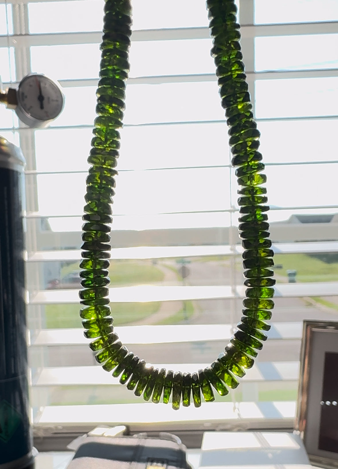 Chrome Diopside Beaded Necklace