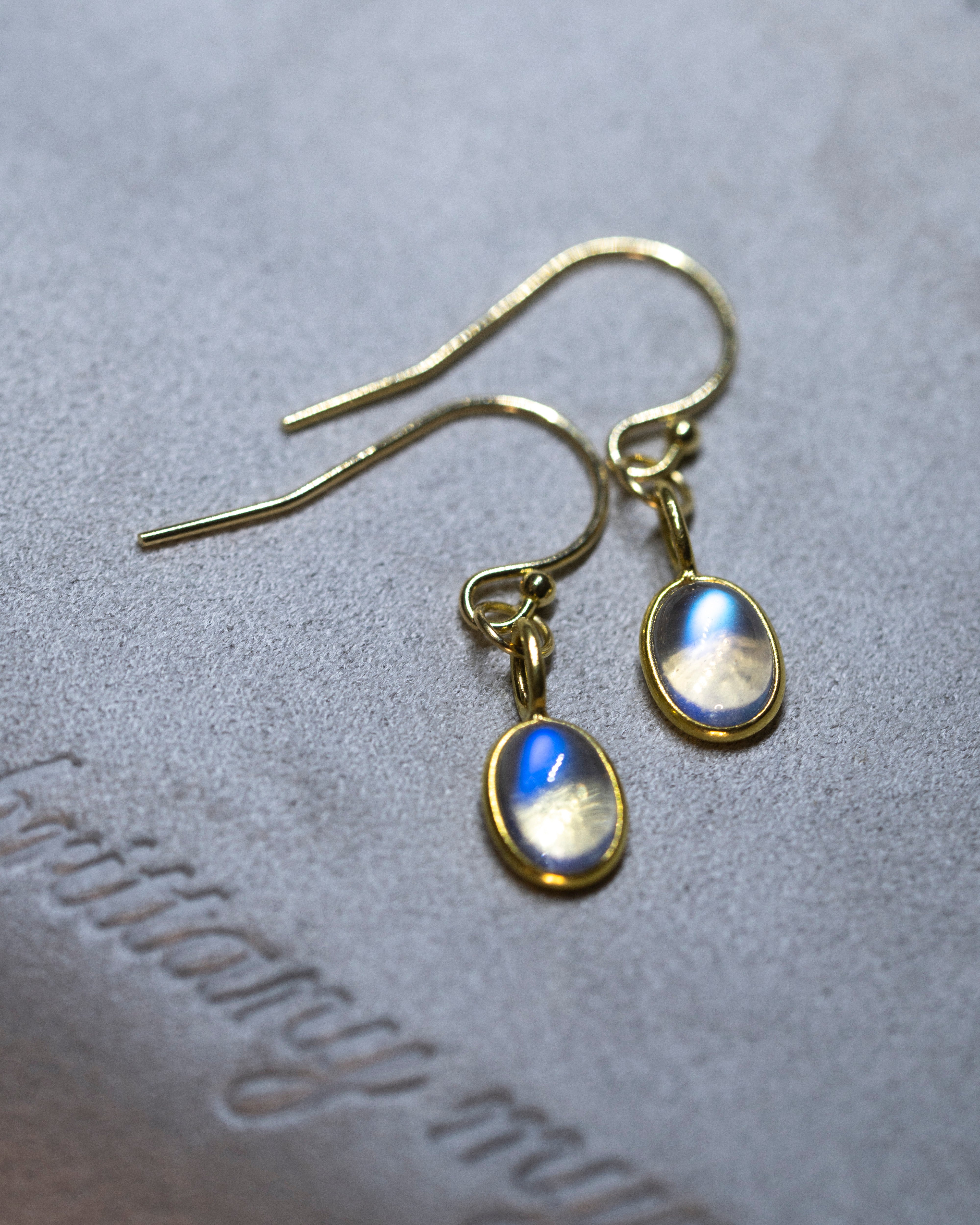 Rainbow Moonstone Earrings - Maile Stones