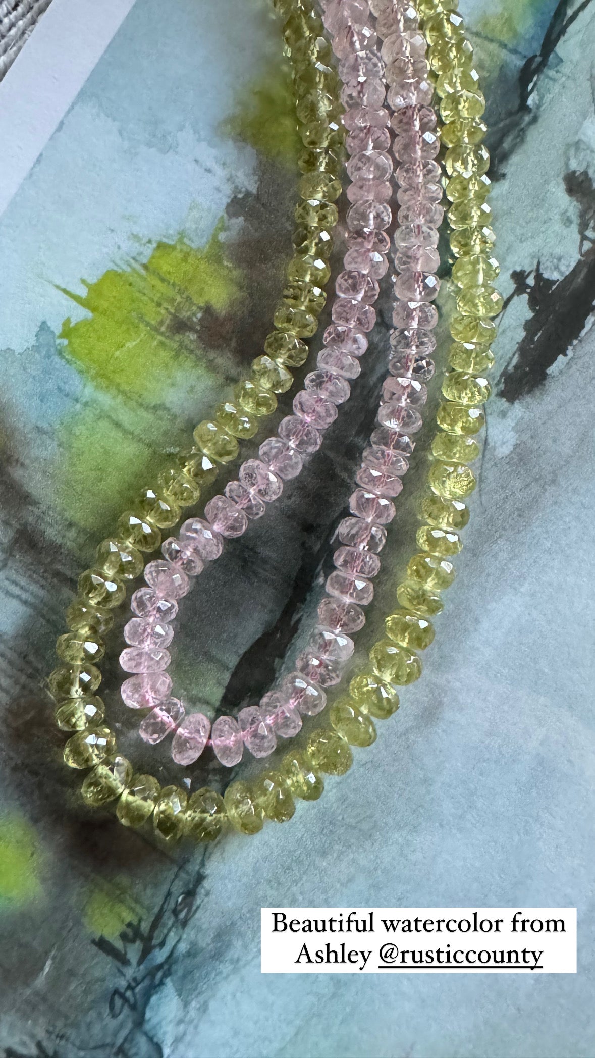 Custom - Morganite and Grossular Garnet Beaded Necklaces