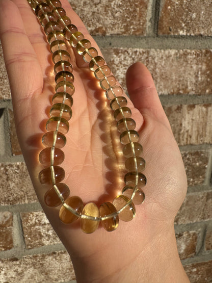 Juicy Lemon Quartz Beaded Necklace