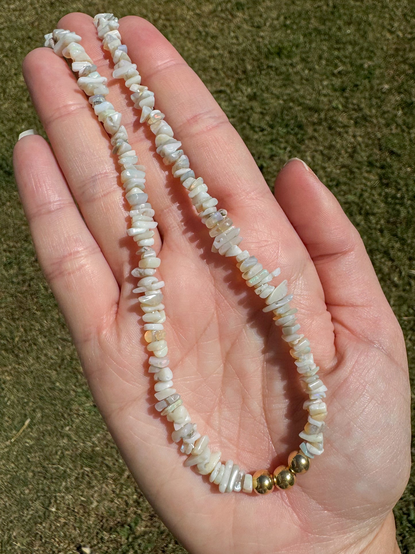 Australian Opal Chips Beaded Necklace