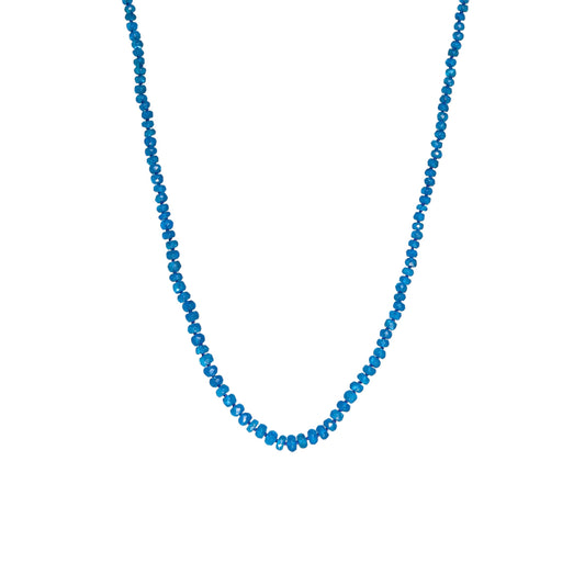 Sorgenti Blue | Neon Apatite Knotted Necklace