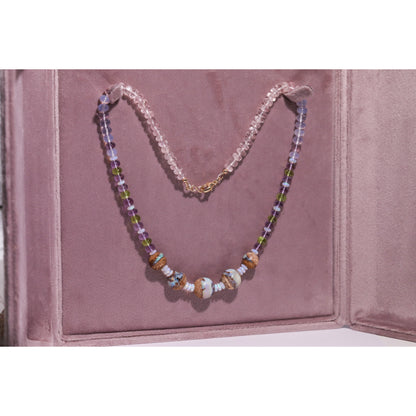 boulder opal one of a kind bead necklace opal candy gemstone necklace 14k gold australian crystal opal