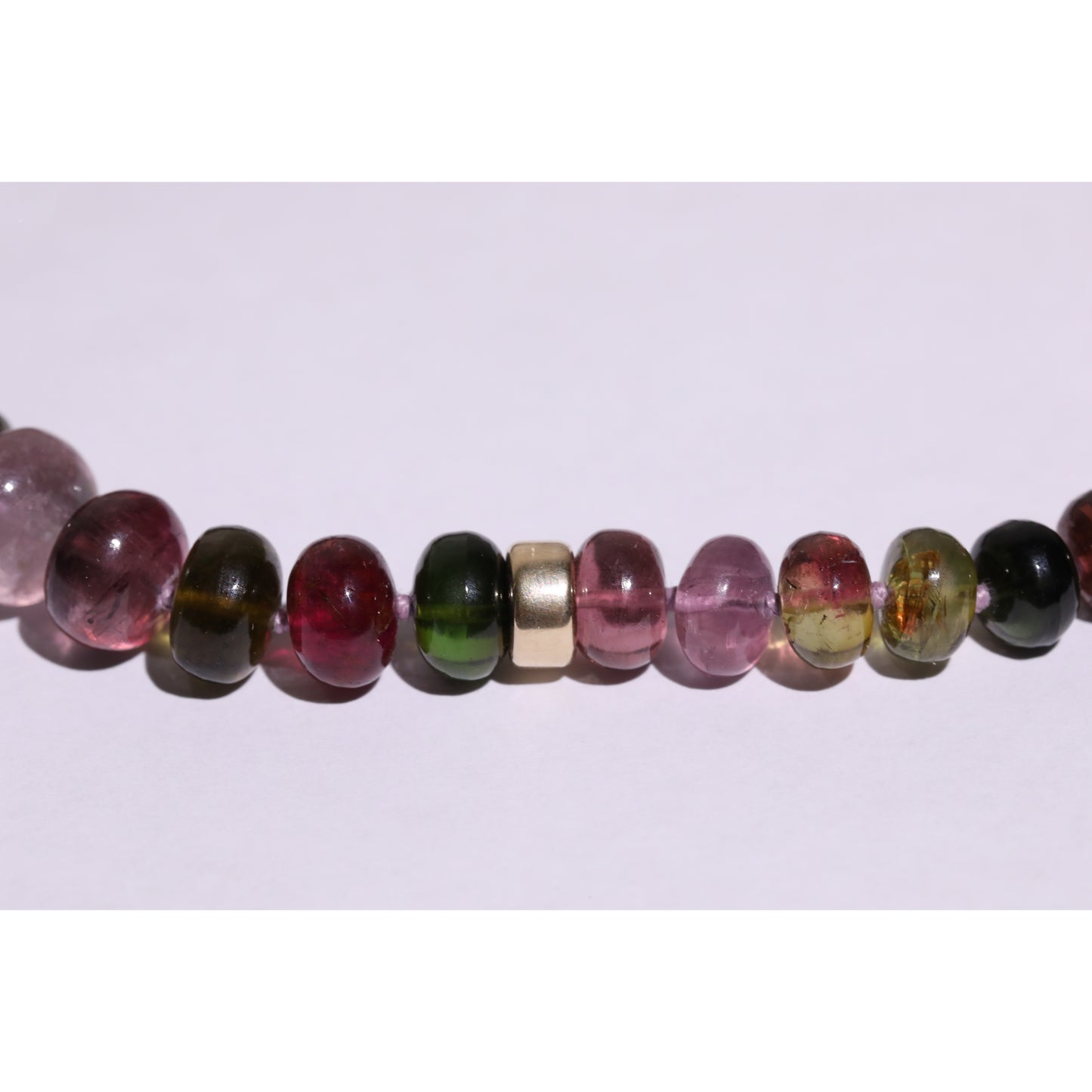 colorful multi tourmaline knotted candy bead necklace beaded gemstone necklaces 14k yellow gold