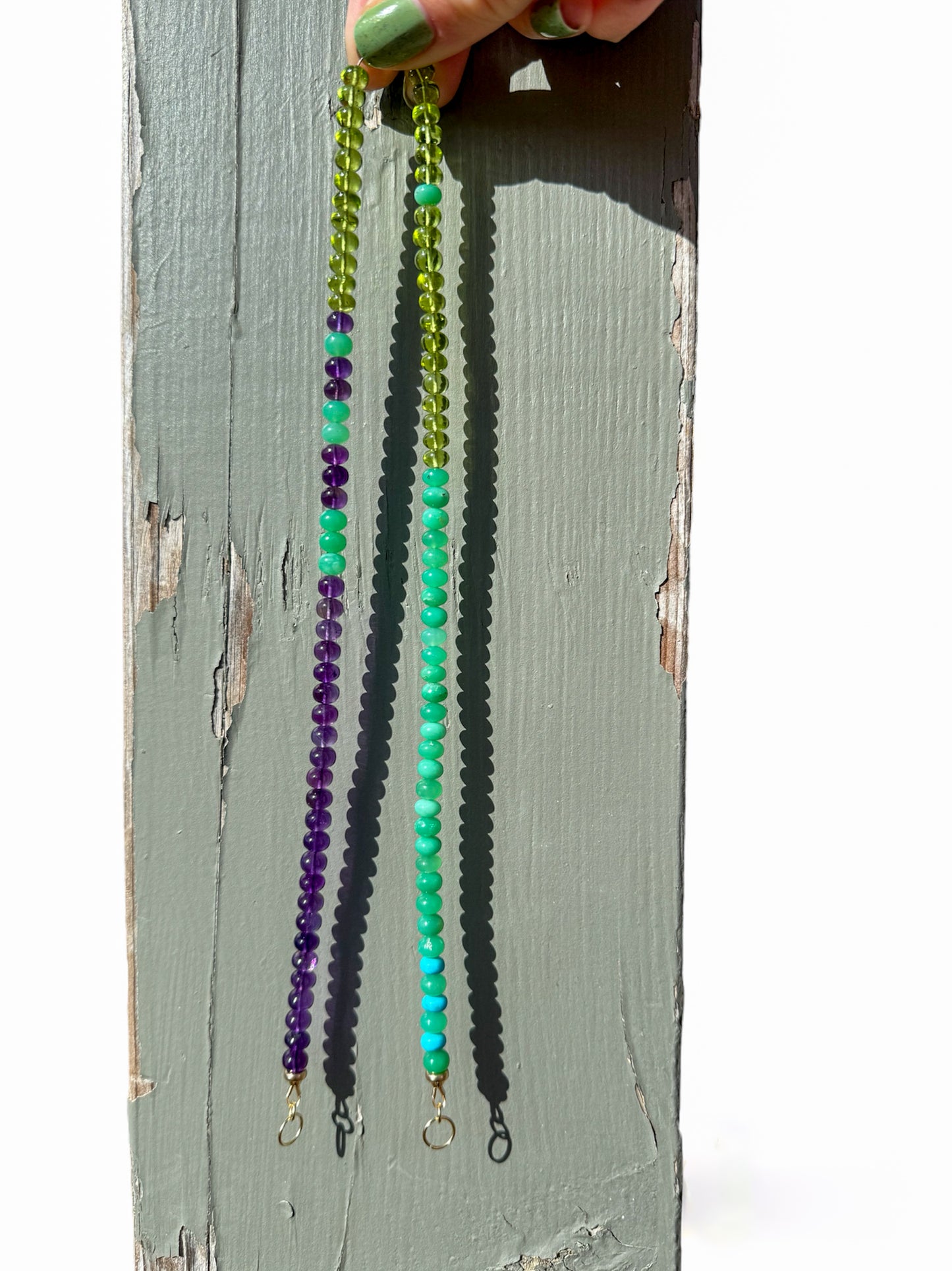 colorful bead gemstone necklace lynn rachel rose and brittany myra beaded 14k gemstone necklace