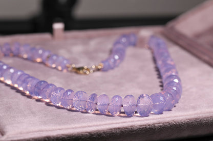 Lavender Serenade | Lavender Quartz Statement Beaded Candy Necklace