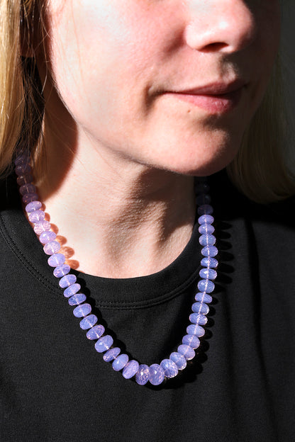 Lavender Serenade | Lavender Quartz Statement Beaded Candy Necklace