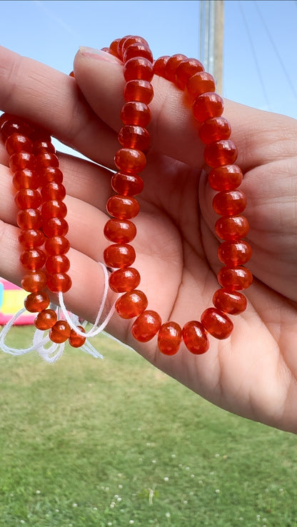 red carnelian beads necklace beaded gemstone candy necklace 14k gold carnelians